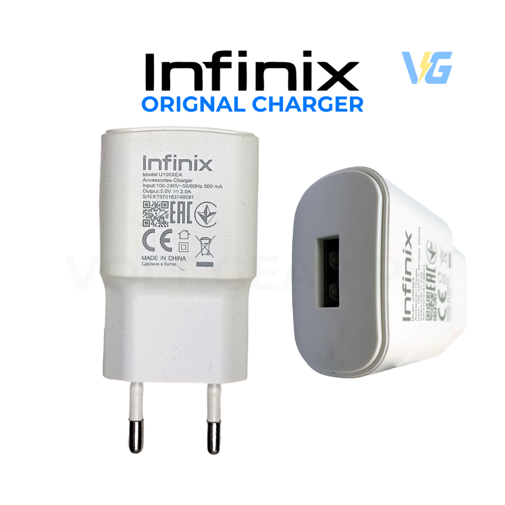 Infinix Original Fast Charger 10W / 18W – With Type C & Micro USB Cable – Android Fast Charging Adapter .
