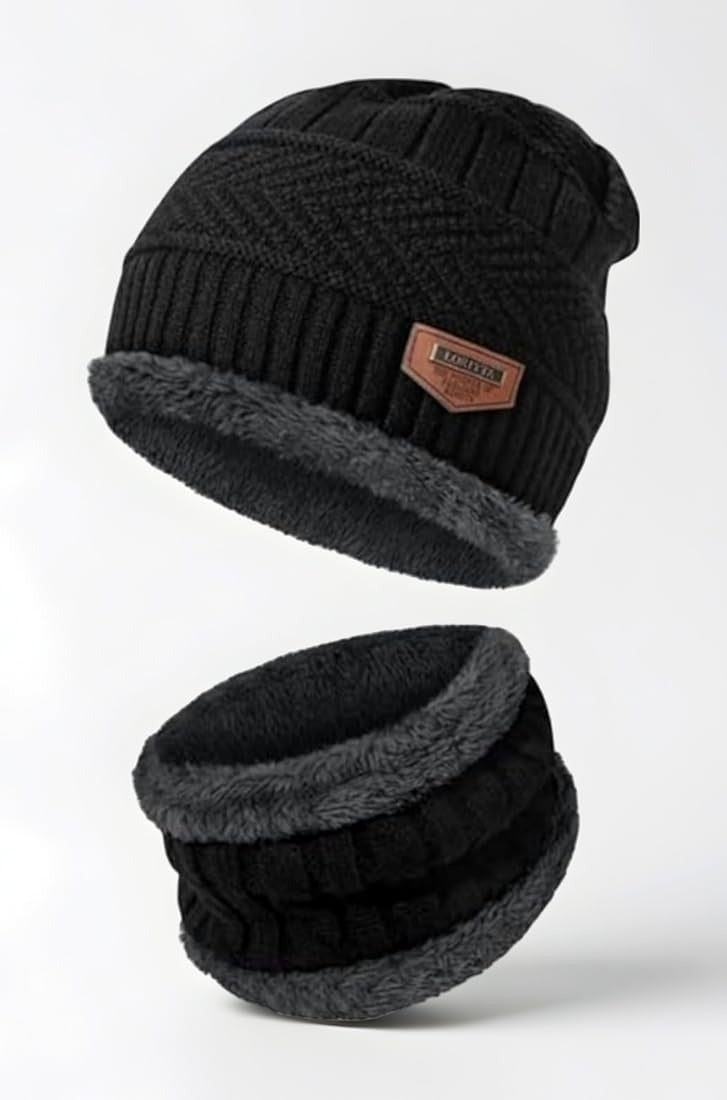 Cozy Wool Beanie and Neck Warmer Set