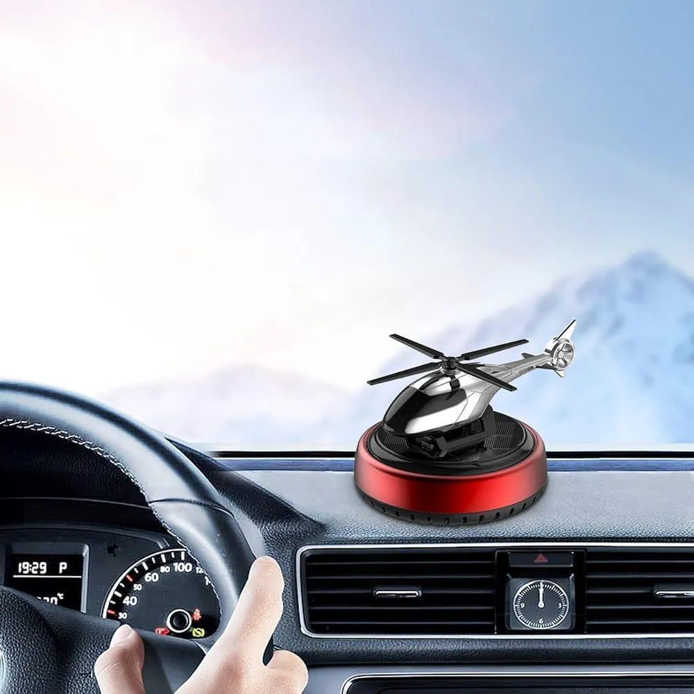 Solar Powered Rotating Helicopter Car Aromatherapy Air Freshener