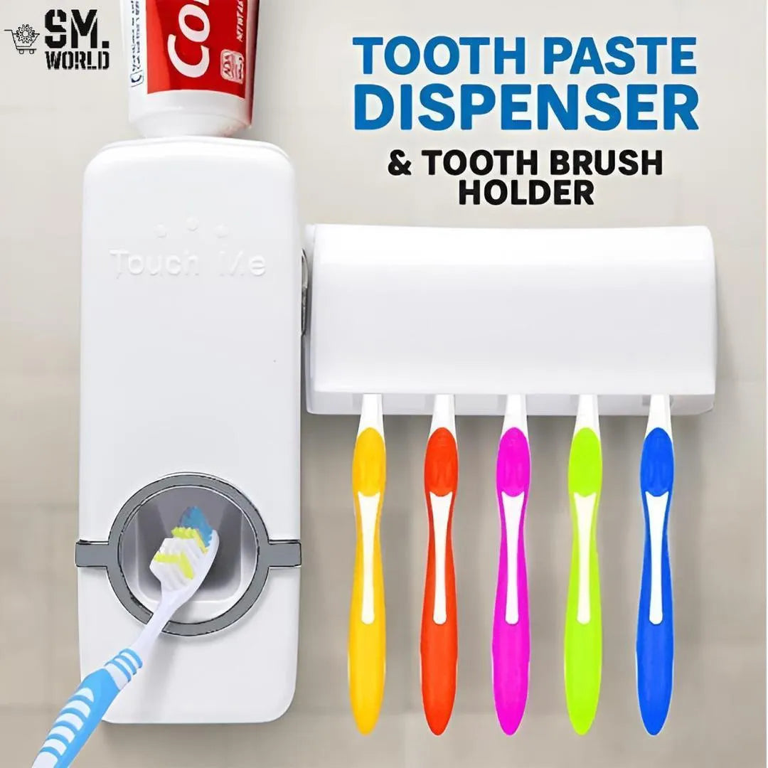 Toothpaste Dispenser And Brush Holder