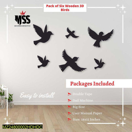 Modern 3D Art Wall Hanging Frame, Pack Of 6